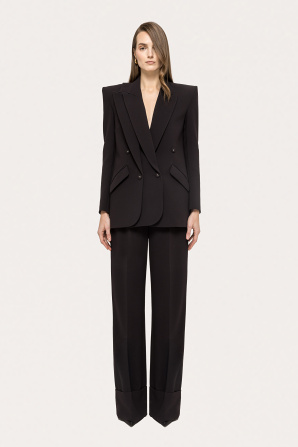 Layered-detail blazer