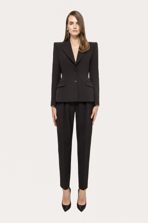 Single-breasted crepe blazer