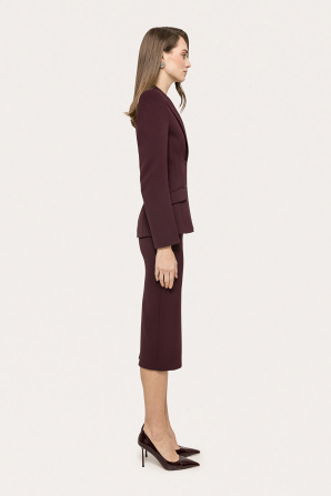 High-waisted midi skirt