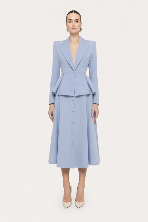 Button-detail midi skirt