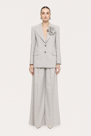 Floral-detail blazer