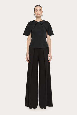 Pantaloni din tafta cu talie inalta | P14503 | NISSA