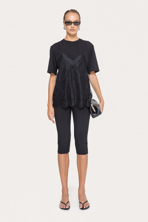 Lace-panel T-shirt