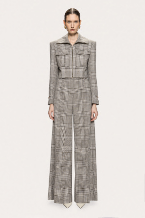Checked cropped jacket