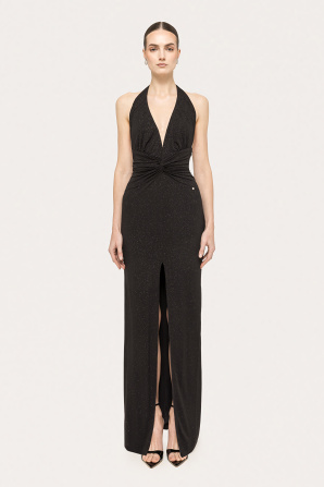 Backless glitter maxi dress