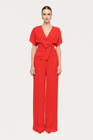 V-neck crepe top