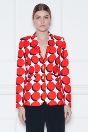 Blazer with geometric print