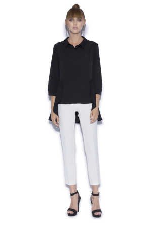 Asymmetrical top with lace detail
