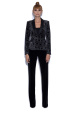 Velvets suit jacket with metallic fiber