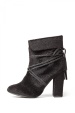 Botine negre cu blana