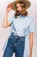 Asymmetrical cotton shirt