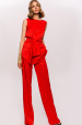 Viscose straight high waist pants