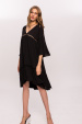 Dress with holes and V neckline