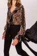 Leopard print ruffle top