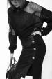 Faux leather pencil skirt
