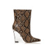 Botine din piele naturala cu toc transparent