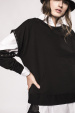 Hook and eye removable sleeves top