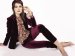 Velvet straight trousers