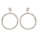 Crystal stud hoop drop earrings