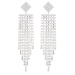 Crystal embellished terrace drop earrings