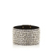 Metallic lock crystal bracelet