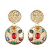 Multicoloured crystals drop earrings