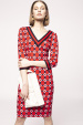 Printed fitted dress