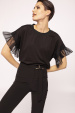 Organza sleeve top