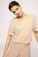 V-neck linen top