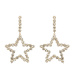 Crystal embellished star shaped earrings