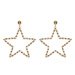 Crystal embellished star shaped earrings