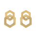 Geometrical shaped metallic finish earrings