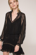 Lace top with metallic details