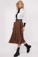 Check pleated skirt