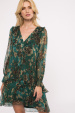 Ruffled silk dress