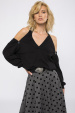 Zip detail cotton top