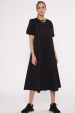 Side pockets poplin dress
