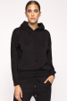 Knitted hooded jumper