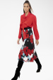 Pleated midi skirt
