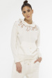 Lace detail knitted sweater