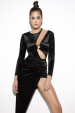 Cut-out velvet bodysuit