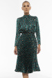 Rochie satinata cu imprimeu