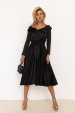 Lace detail viscose dress