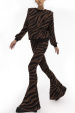 Flared viscose pants