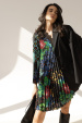 Pleated midi dress