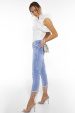 Crystal-fringe mid-rise jeans