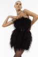 Rochie din pene de strut