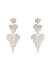 Crystal embellished fringed earrings