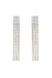 Crystal embellished fringed earrings