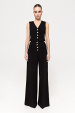 Crystal-detail sleeveless vest